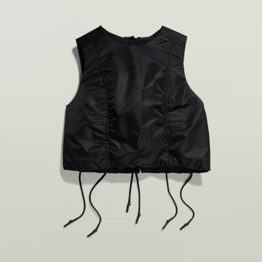 G-Star MA-1 Cropped Sleeveless Shirt Black Size XS